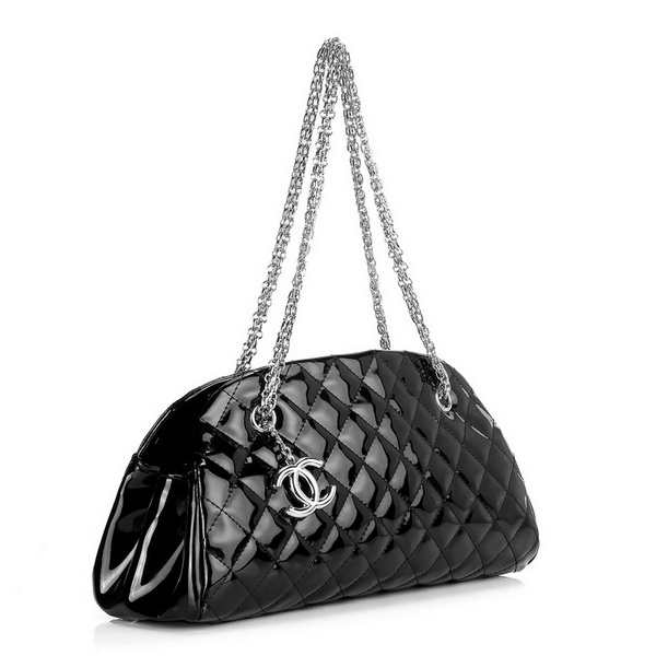 Best 2011 New Chanel Shoulder Bags Black Patent Leather A3331 On Sale